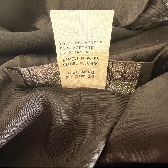 Women’s Vintage 80s Black Knee Length Backless Little Black Cocktail Dress - Picture 8 of 13